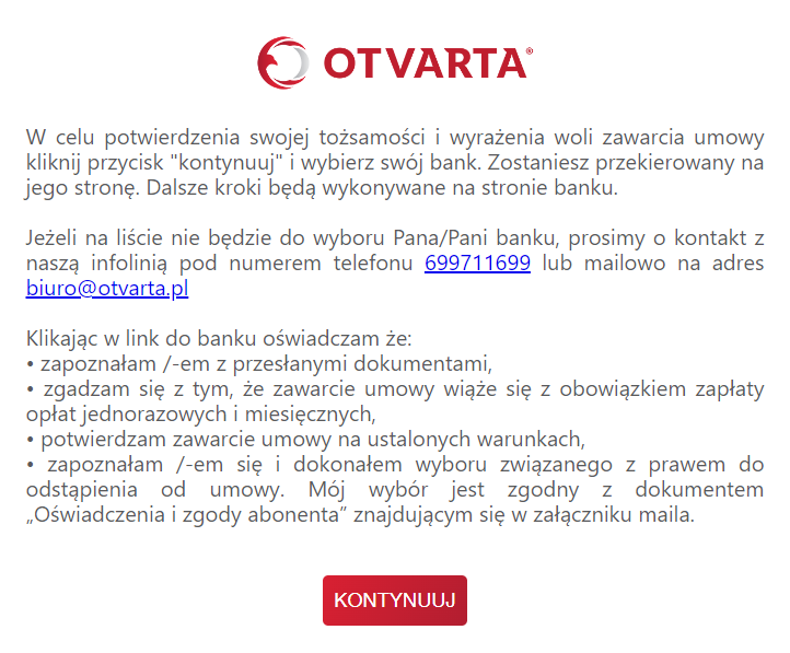 potwierdzenie tożsamości, oświadczenia